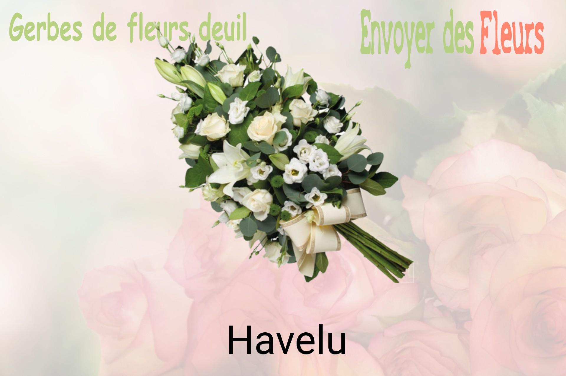 Gerbe de fleurs de deuil livrée à Havelu
